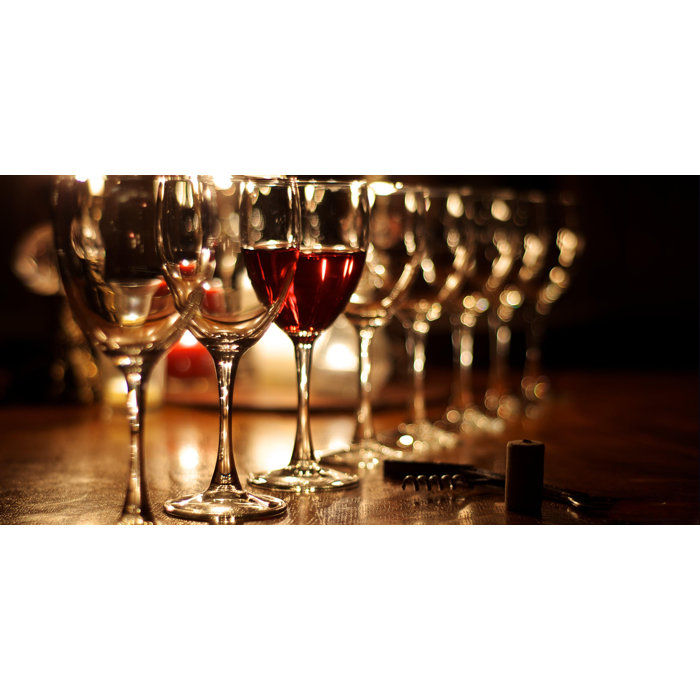 Latitude Run® Glass Of Red Wine Wallpaper Wallart Canvas Poster Print